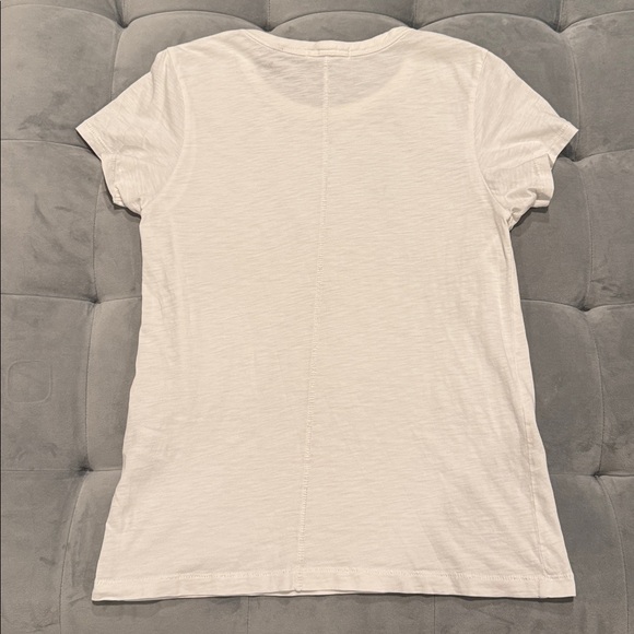 Rag & Bone White Short Sleeve Pima Cotton Slub Tee Small - Picture 5 of 13